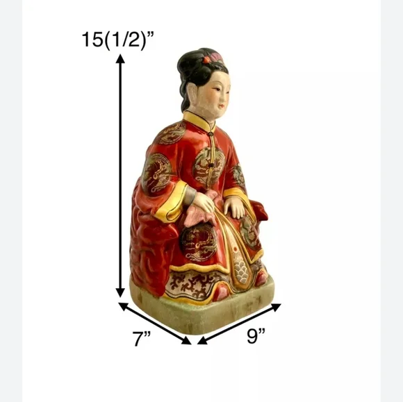 Chinese Porcelain Empress C. 1900, H 15''  - Picture 5 of 12